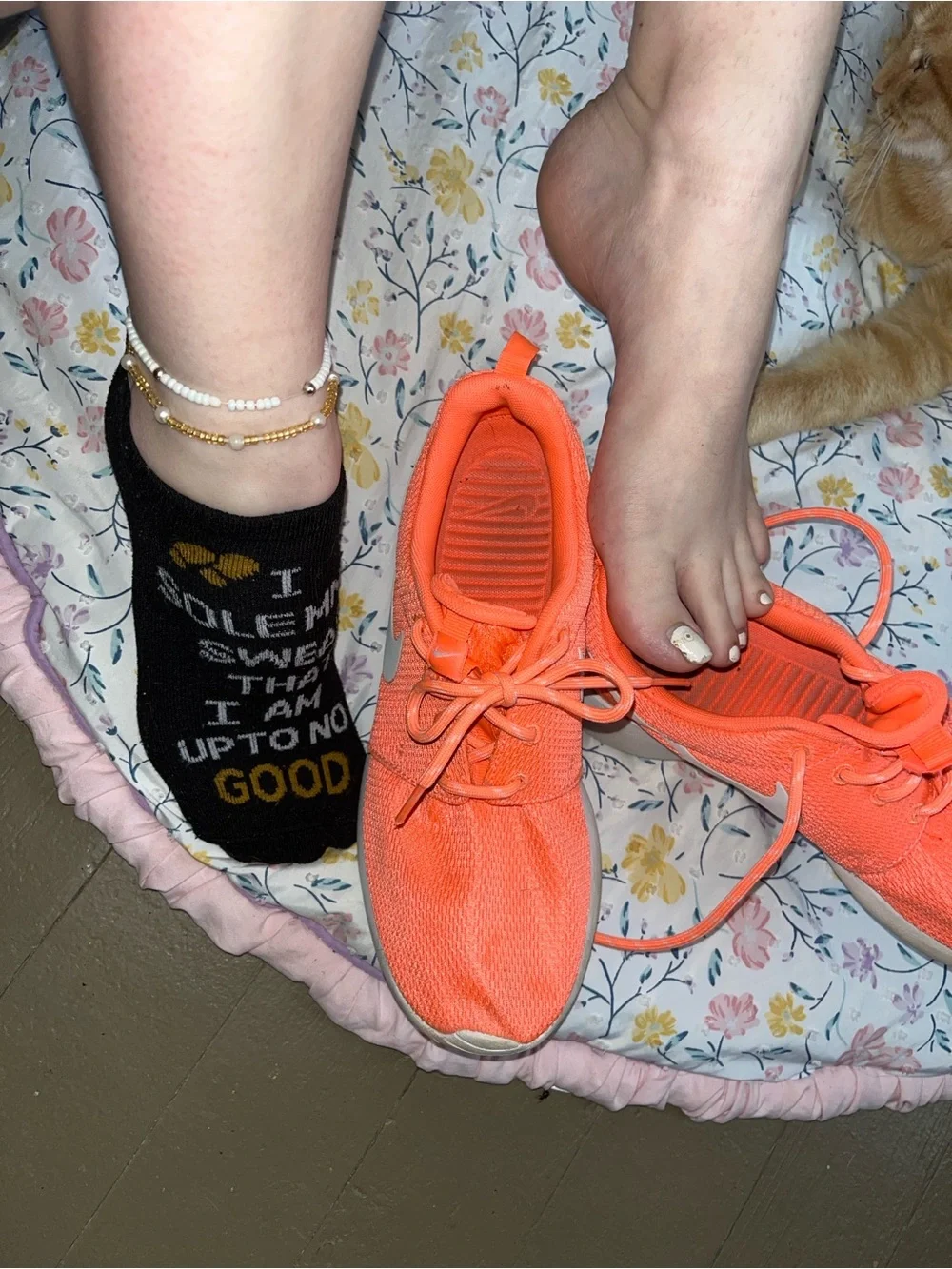 Well Worn Nike ‘Roshe One’ In Bright Coral